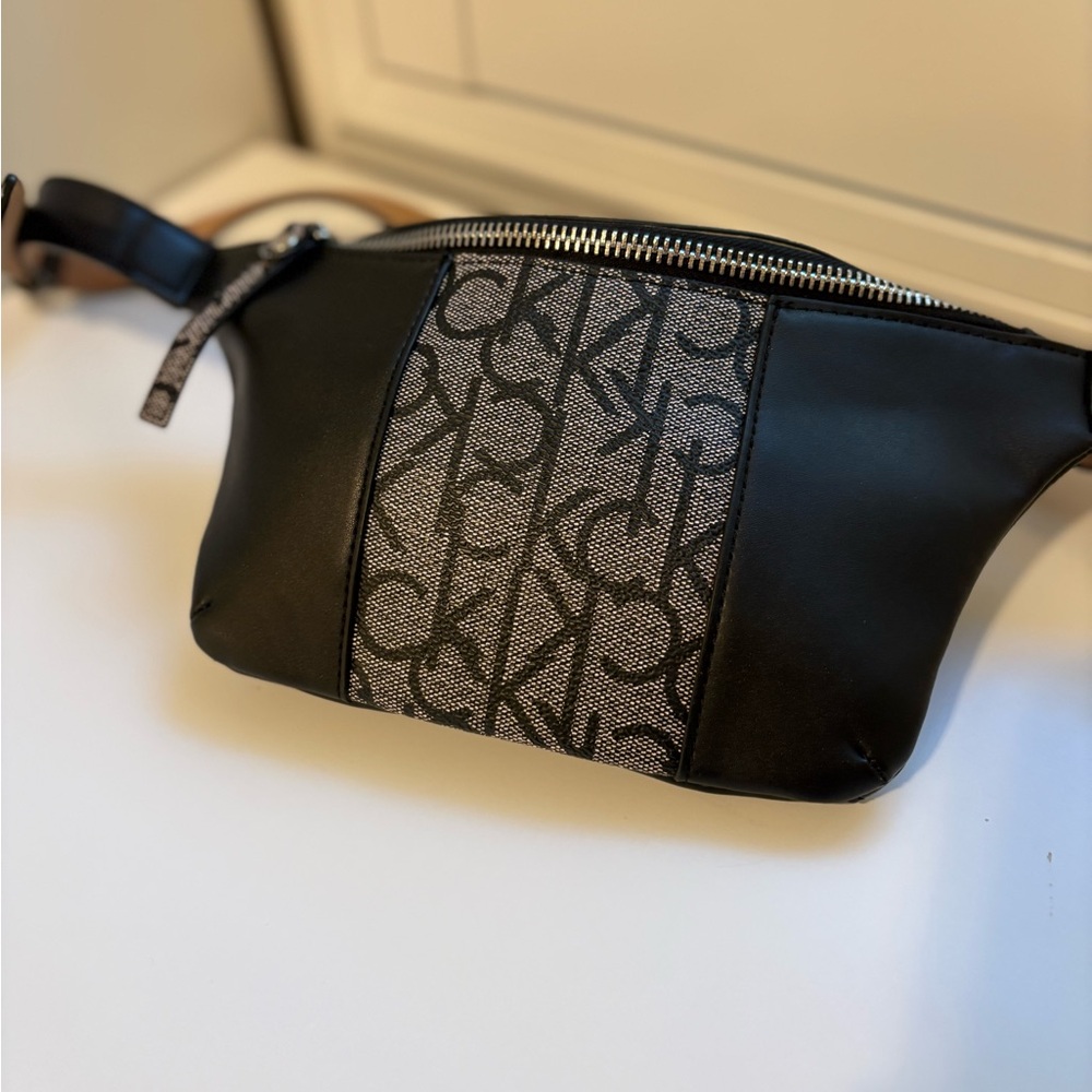 Calvin Klein Black and Gray Belt Bag